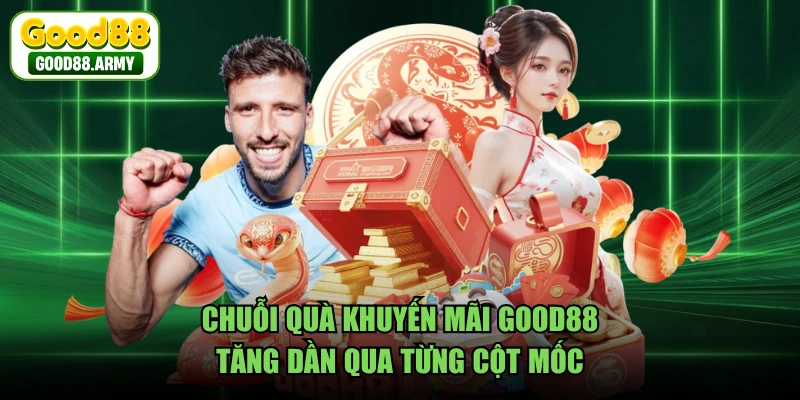 Chuỗi quà khuyến mãi GOOD88 tăng dần qua từng cột mốc