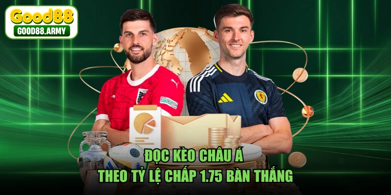 Đọc kèo Châu Á theo tỷ lệ chấp 1.75 bàn thắng
